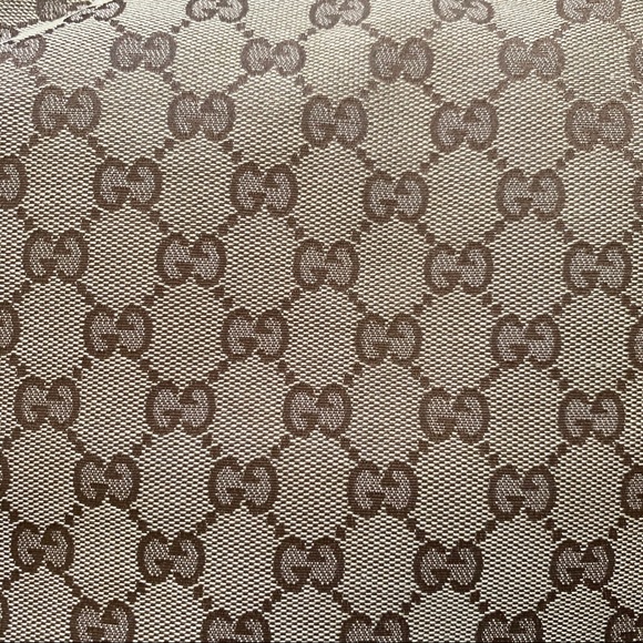 GUCCI BAG - Beige canvas with black patent leather - Picture 5 of 8